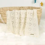 couverture en coton pour bébé tricoté à la main